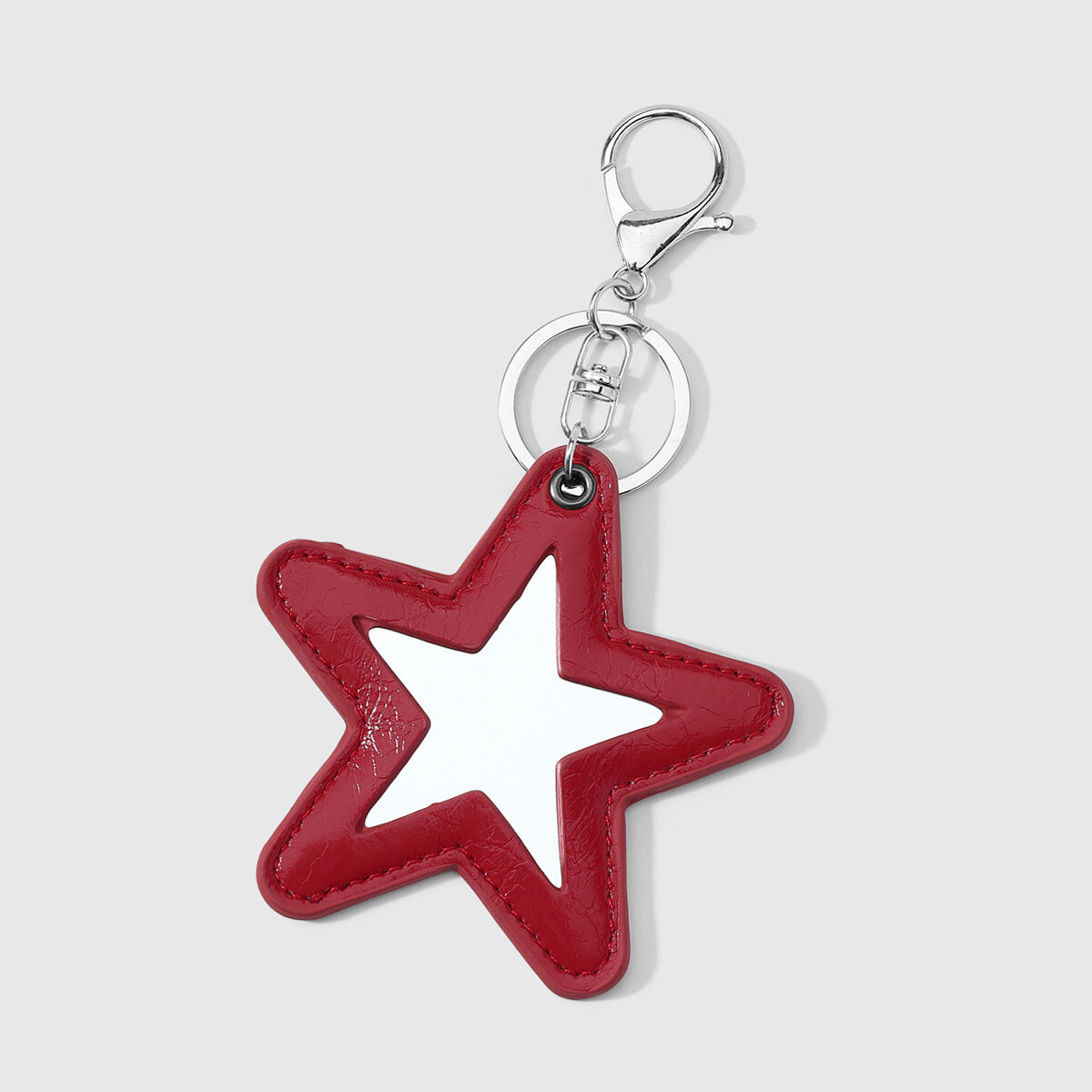 Causal Solid Color Star Leather Bag Charms Picture4