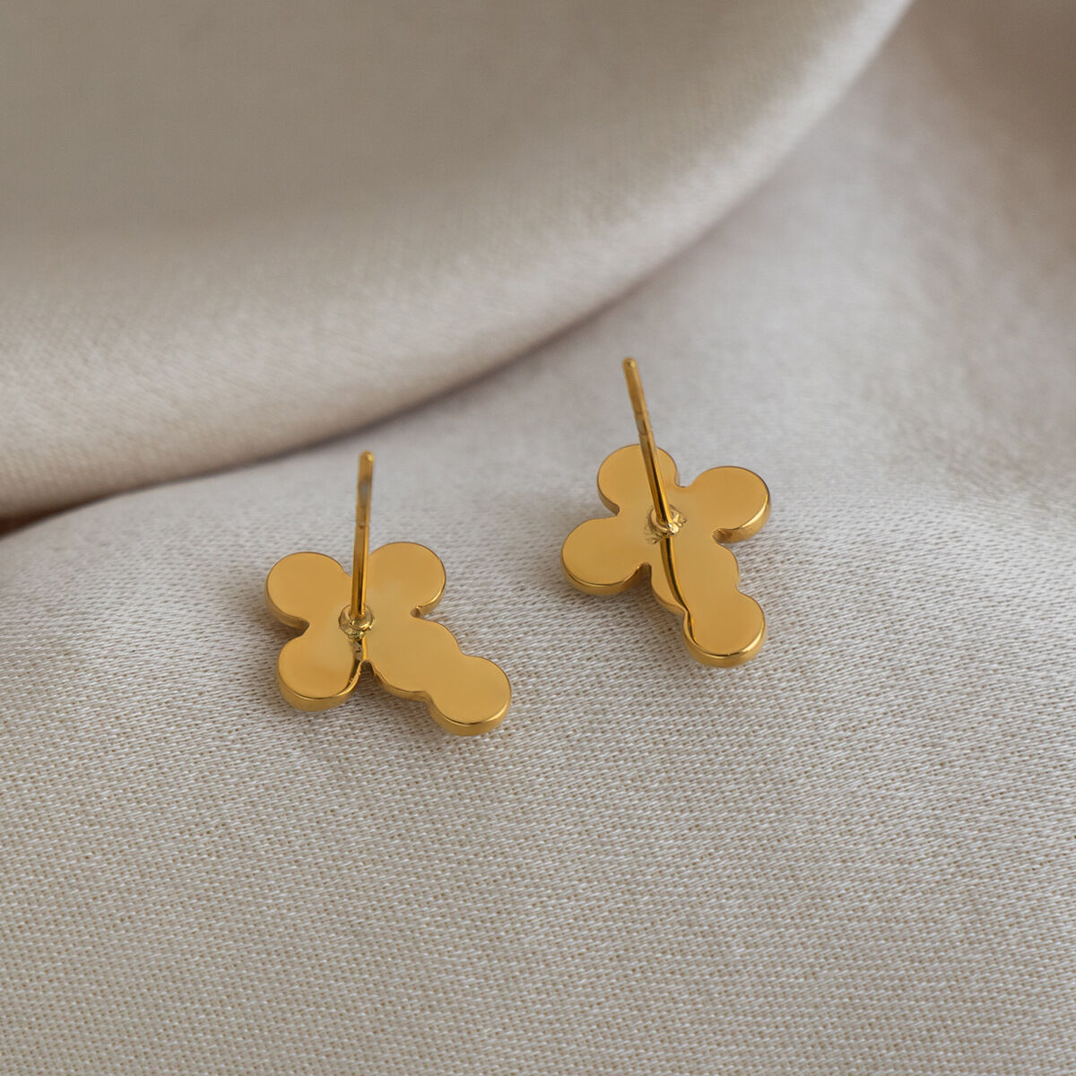 Simple Series Daily Cross Stainless Steel Waterproof Women's Stud Earrings Picture5