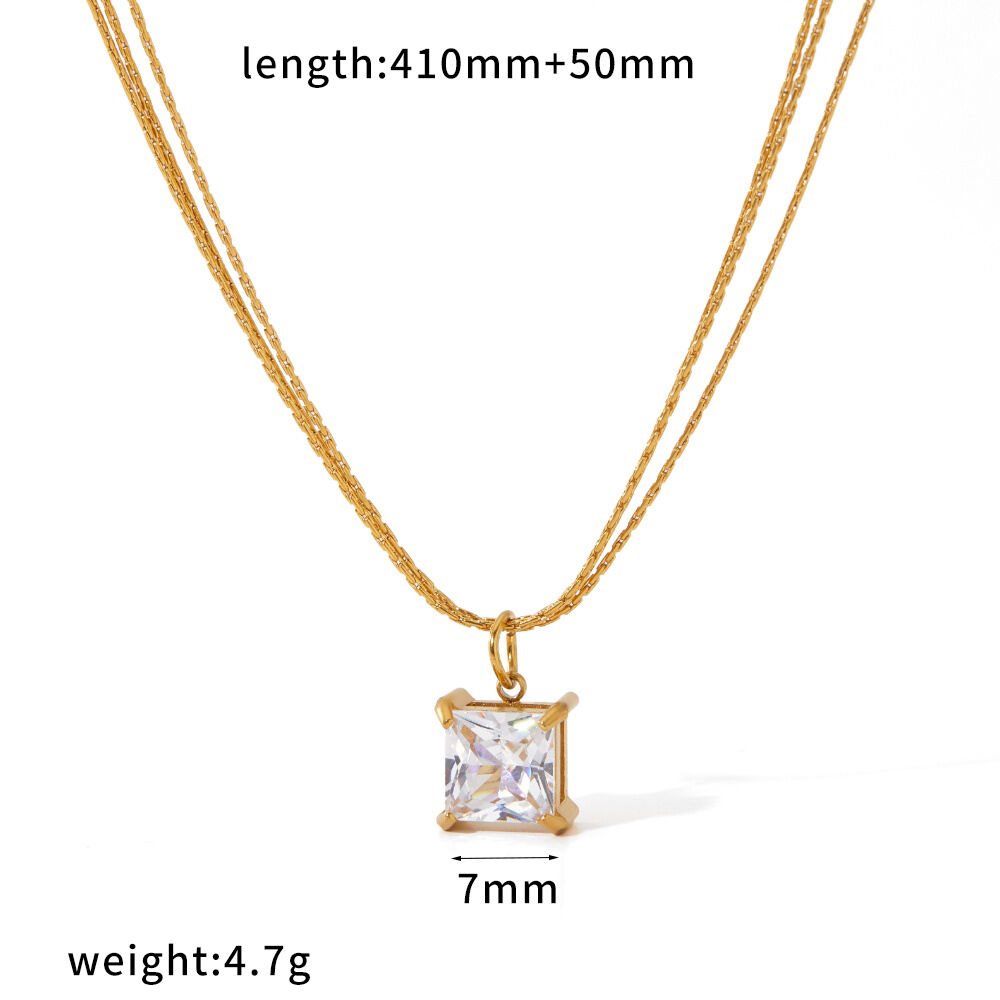 Heart Shape Stainless Steel Waterproof Gold Color Women's Pendant Necklaces h5 
