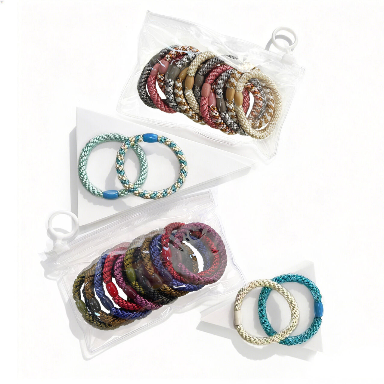 Simple Series Casual Mixed Color Fabric Women's Scrunchies 2