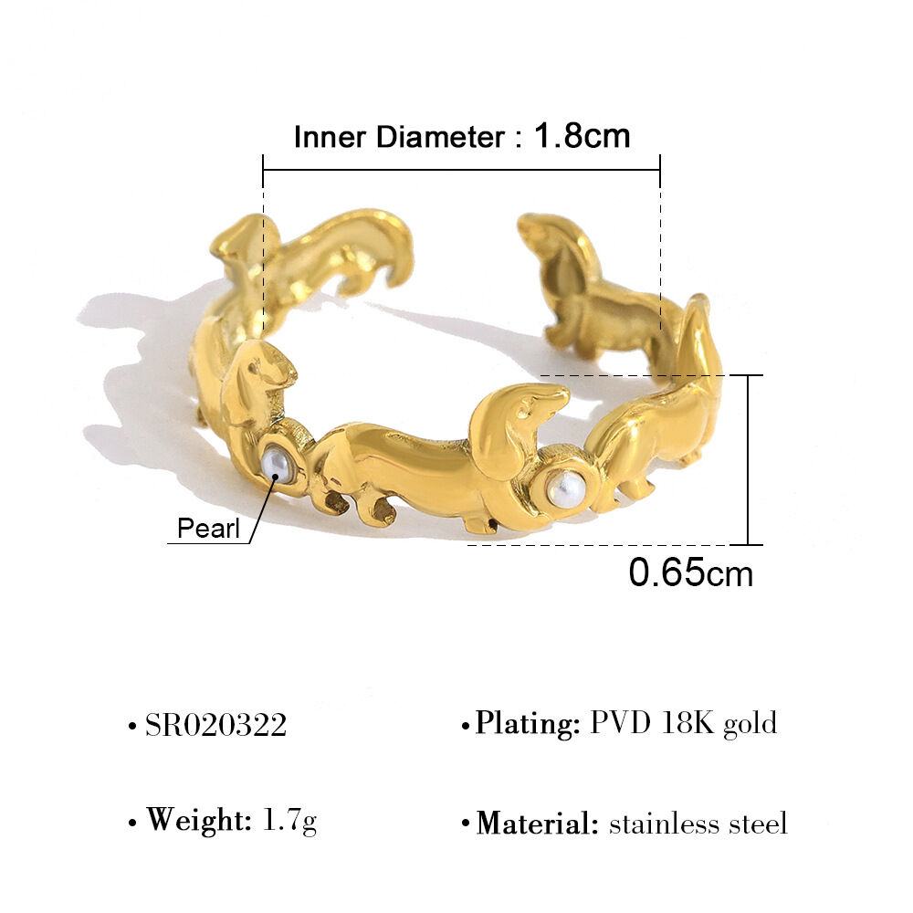 Cute Animal Stainless Steel Waterproof Gold Color Women's Necklaces Sets