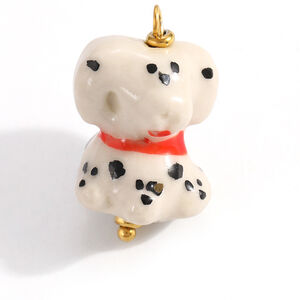 Simple Series Diy Cat Themed Heart Shaped Cartoon Ceramics Women's Pendants h5 Picture4