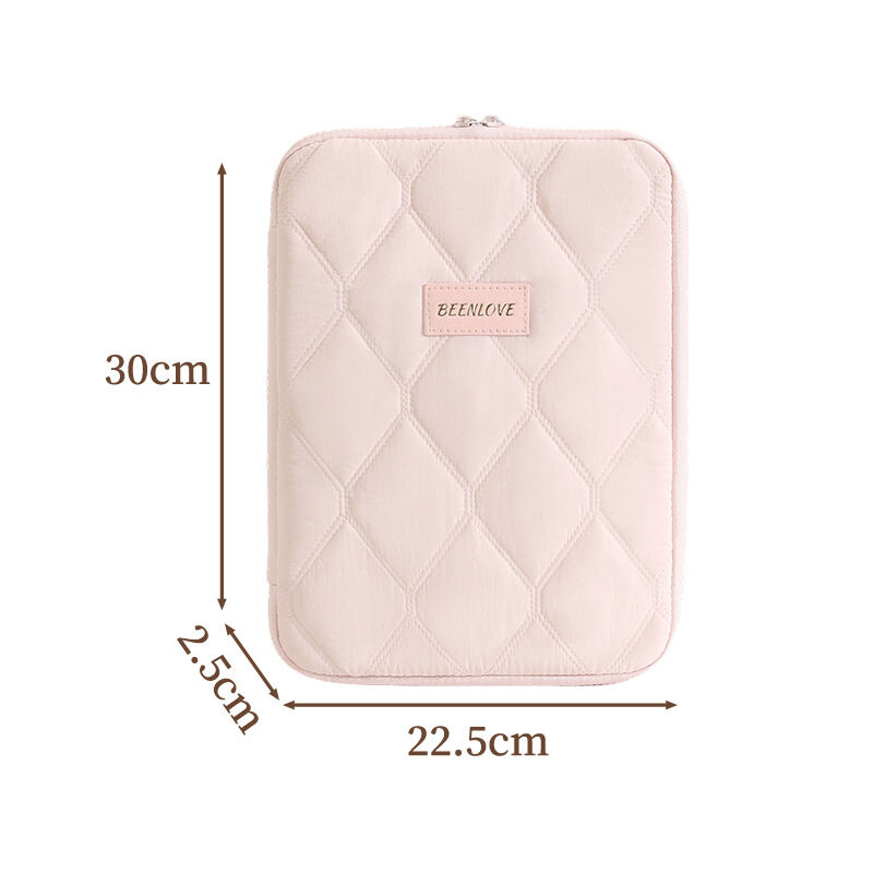 Office Style Quilted Stitching Solid Color Women's Laptop Bag Picture4