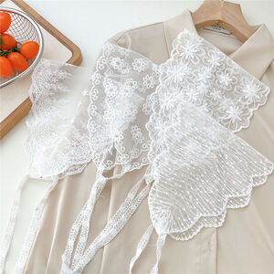 Romantic Series Sweet Solid Color Lace Women's Summer Scarves h5 Picture4