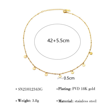Romantic Heart Stainless Steel Waterproof Gold Color Shell Women's Pendant Necklaces