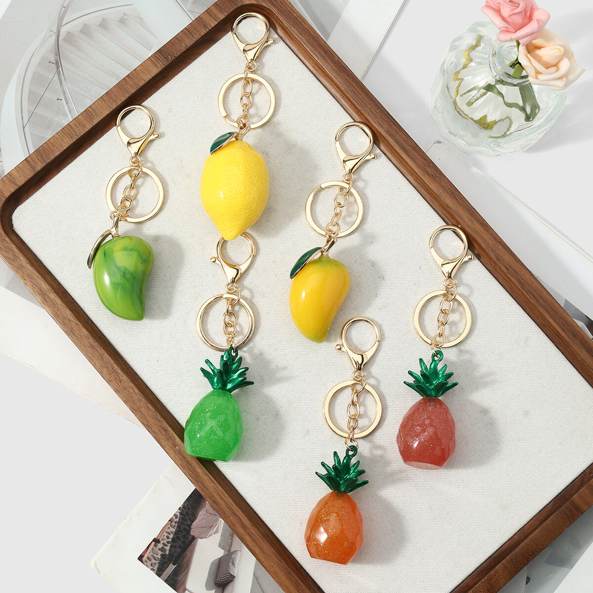 Cute Fruit Resin Bag Charms Picture3