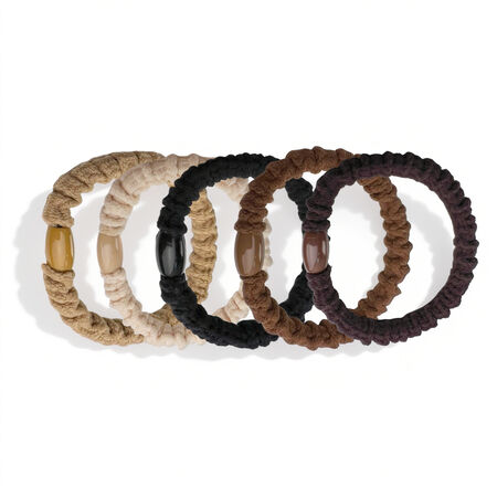 Eenvoudige serie casual effen haarelastiekjes voor dames met hoge elasticiteit 2