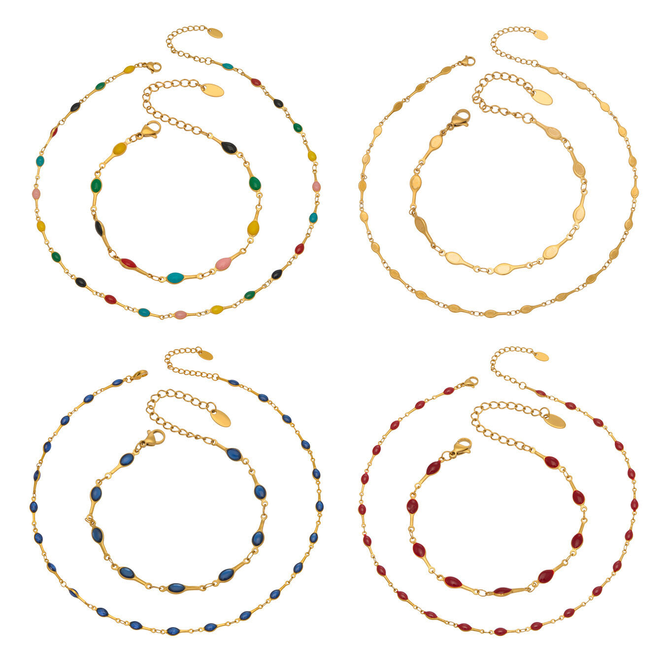 Colorful Stainless Steel   Gold Color  Women's Chain Necklaces Picture6