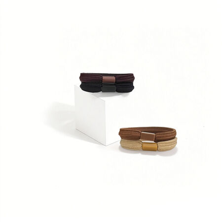 Eenvoudige serie casual effen haarelastiekjes voor dames met hoge elasticiteit 2