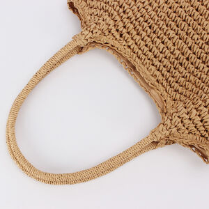 Vacation Style Woven Solid Color Paper Women's Tote Bag h5 Picture2