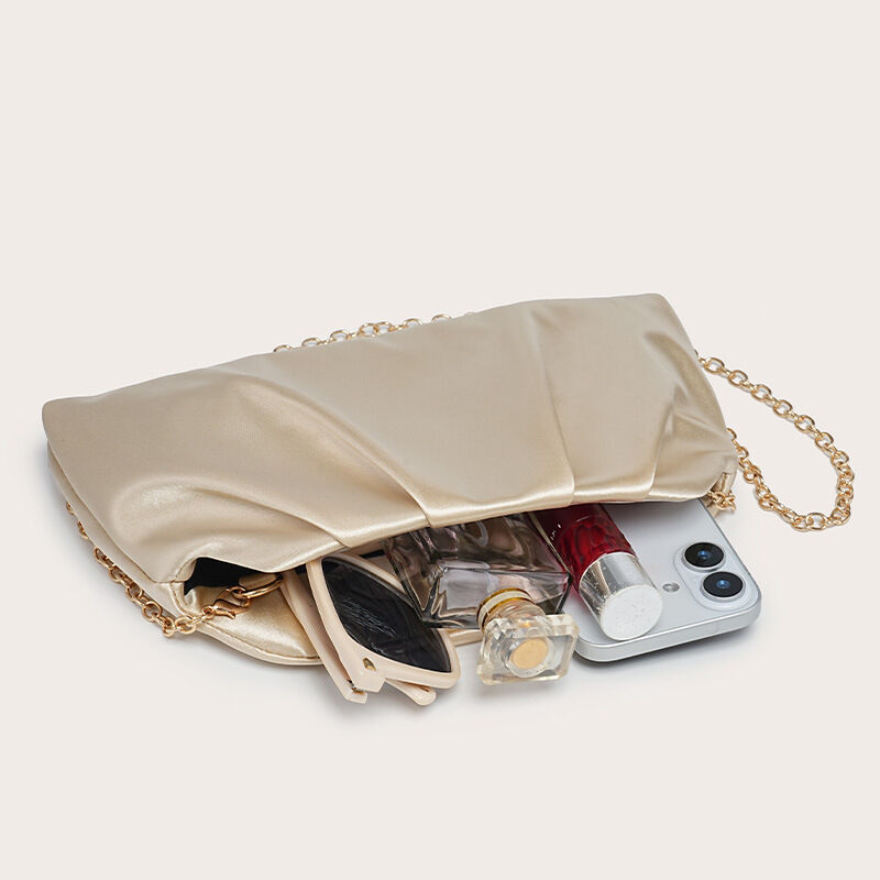 Evening Style Shirred Solid Color Fabric Women's  Clutches Picture4