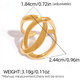 Gold Color/One Size/1pc Hollow Line Ring Picture2