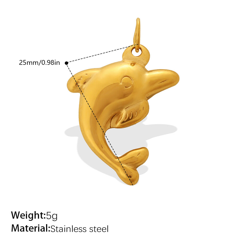 Oceanic Stainless Steel Waterproof Gold Color DIY Pendants