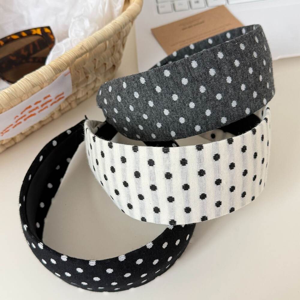 Simple Series Elegant Polka Dots Fabric Women's Hair Bands Picture4