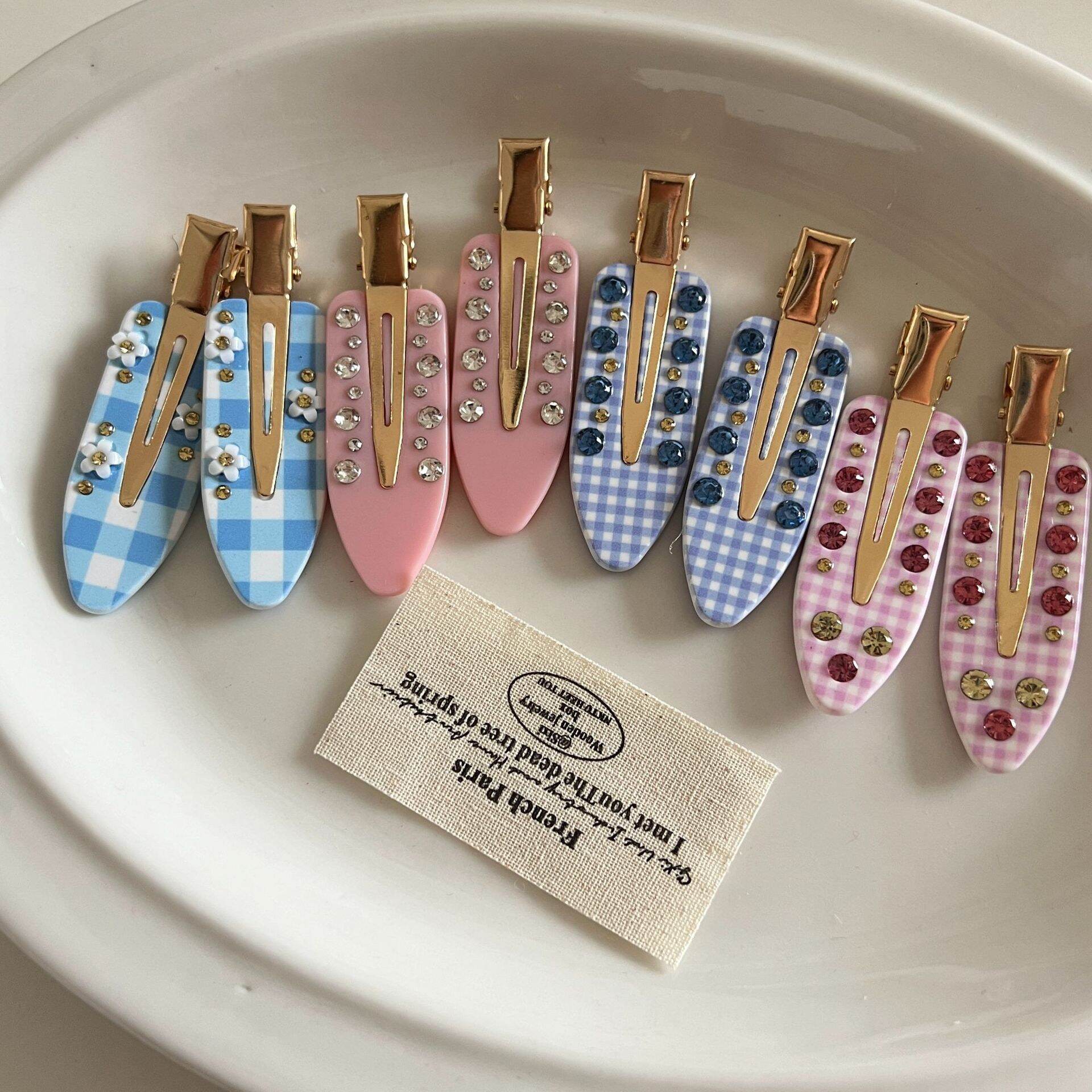 Simple Series Sweet Plaid Pvc Women's Hair Clips
