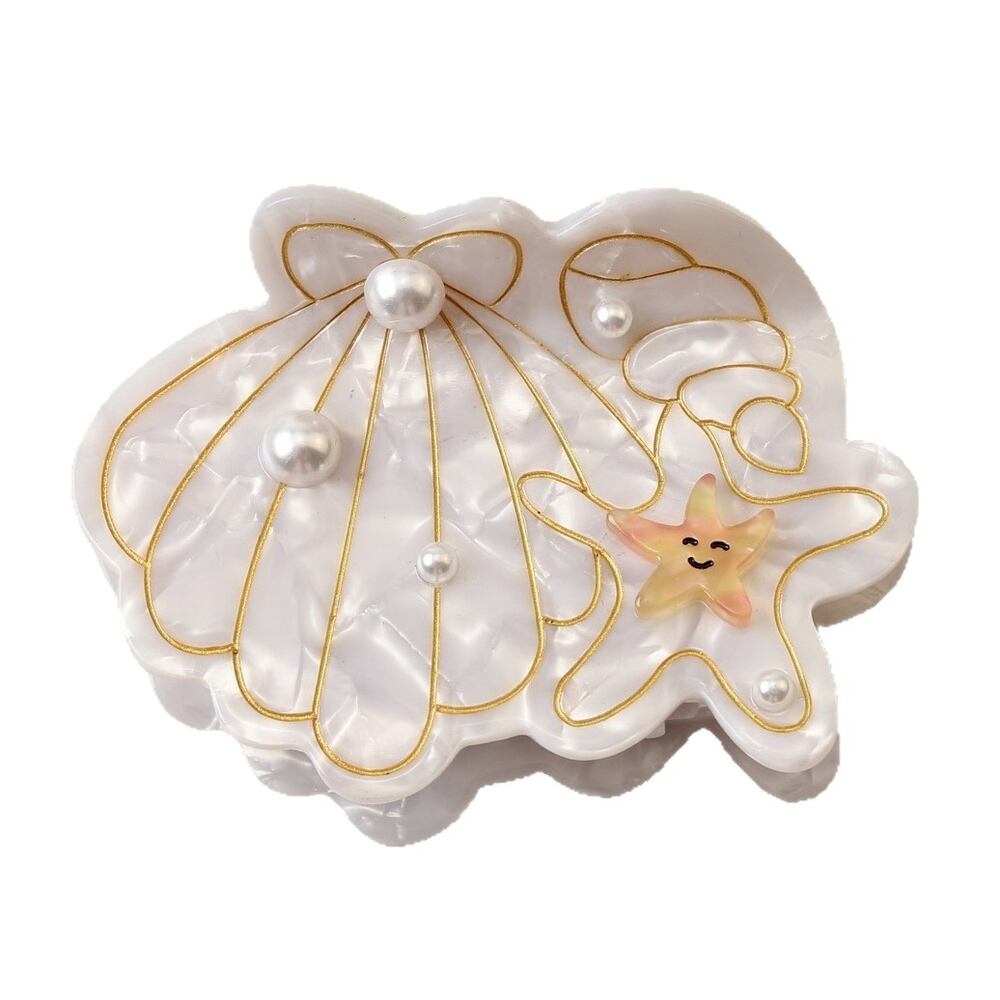 Romantic Series Cute Shell Acetate Women's Hair Claws Picture5