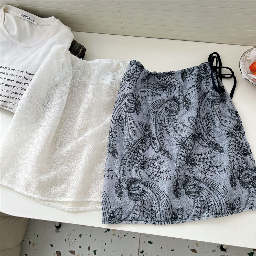 Sommerschals für Damen mit Blattspitze Bild2
