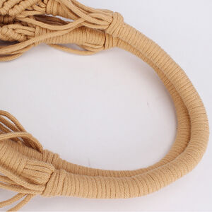 Vacation Style Woven Solid Color Hollowed-Out Braided Rope Women's Beach Bag h5 Picture3