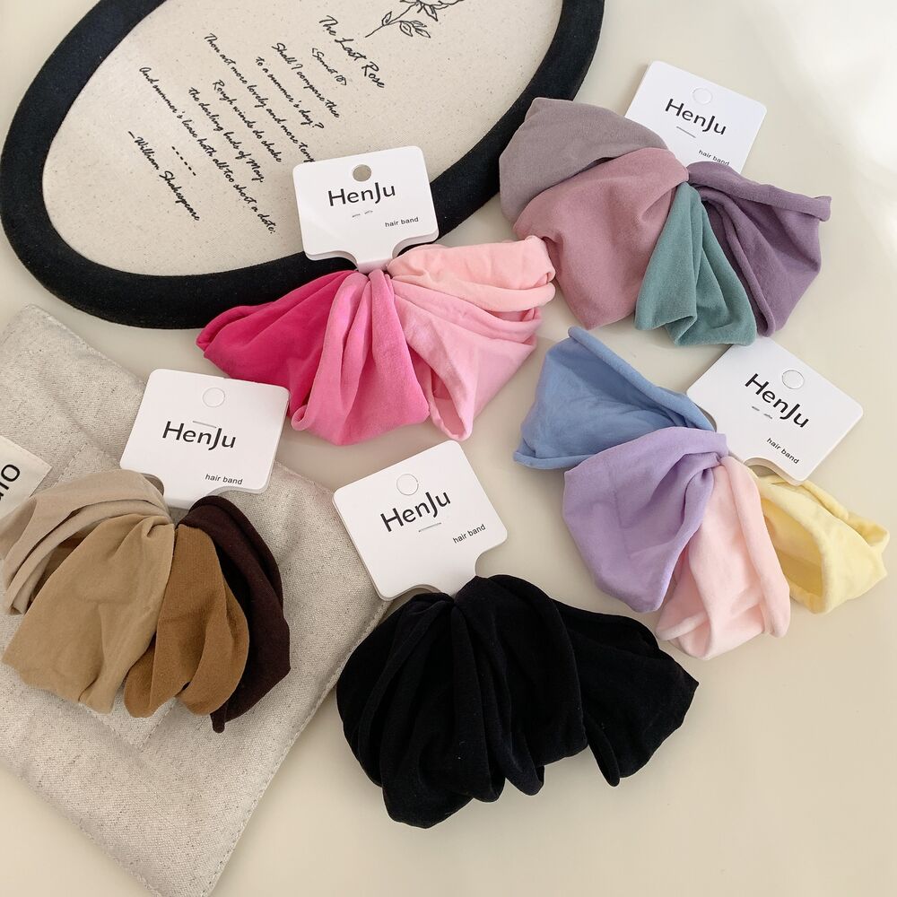 Daily Solid Color Cotton Women's Hair Ties Picture3