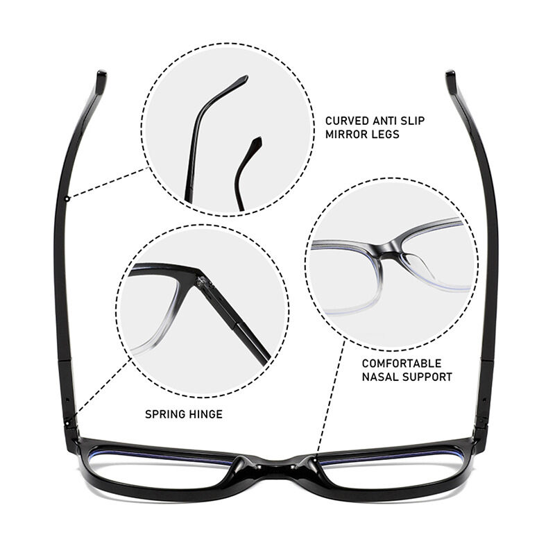 Simple Series Casual Solid Color Gradient Color Women's Blue Light Blocking Glasses h5 Picture3