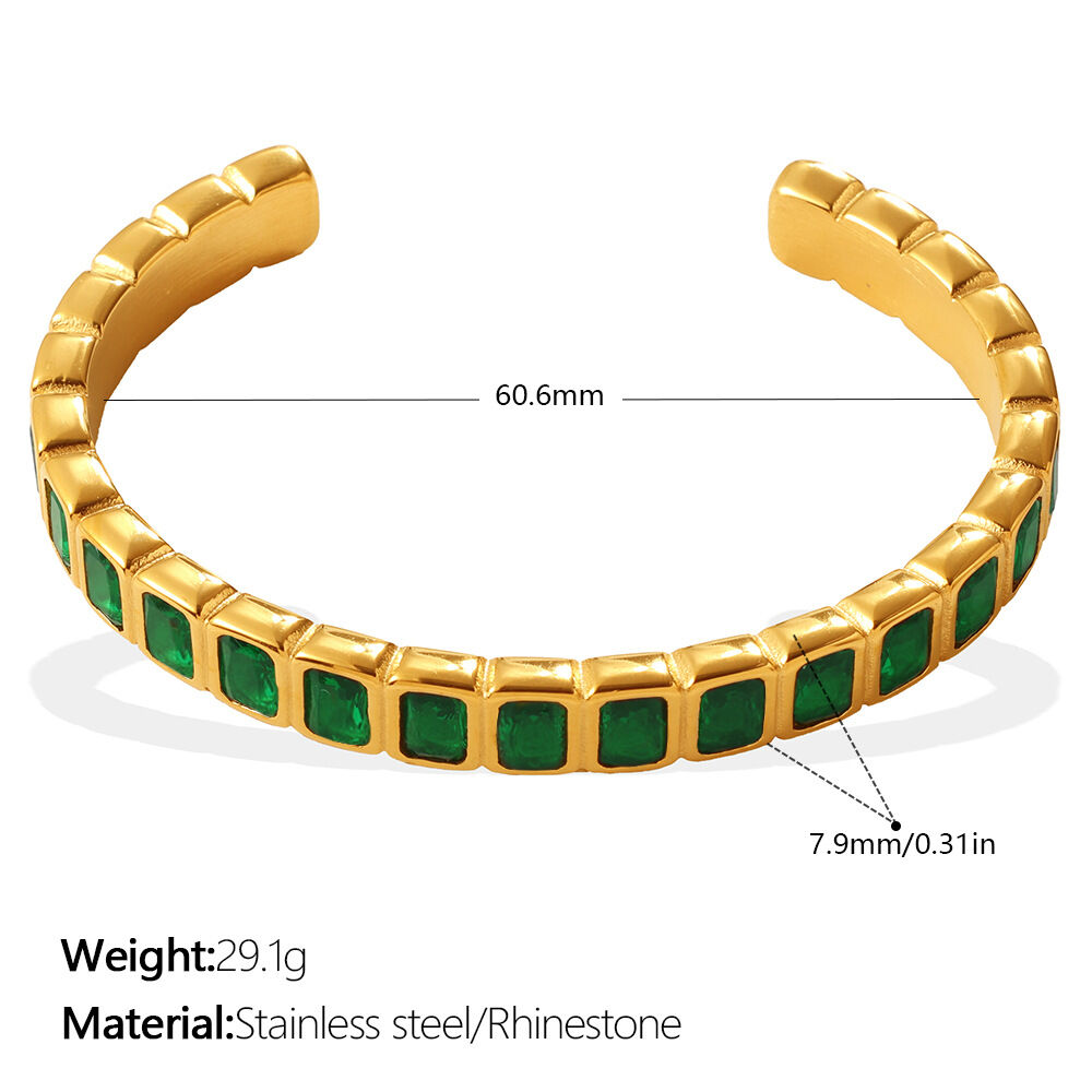 SZ229GNG Green Zirconium Bracelet Picture7