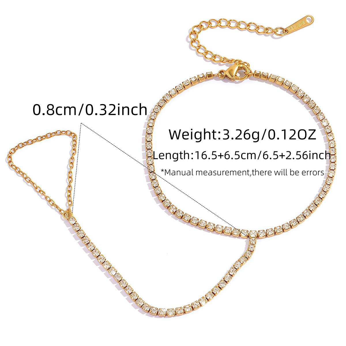 Luxury Heart Stainless Steel Waterproof   Gold Color  Women's Chain Bracelets 