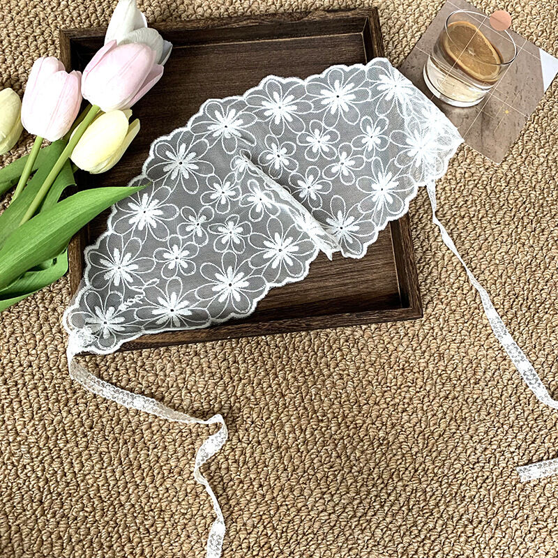 Romantik Tatlı Dantel Bandana Çok Fonksiyonlu Kendin Yap Başörtüsü ve Kemer 2