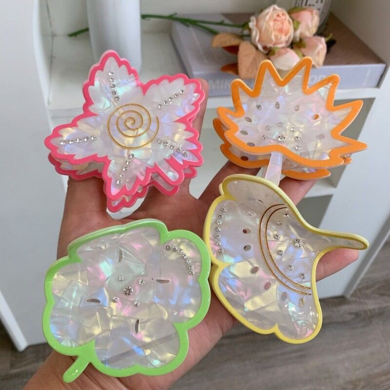 Romantic Series Sweet Plant Pvc Women's Hair Claws