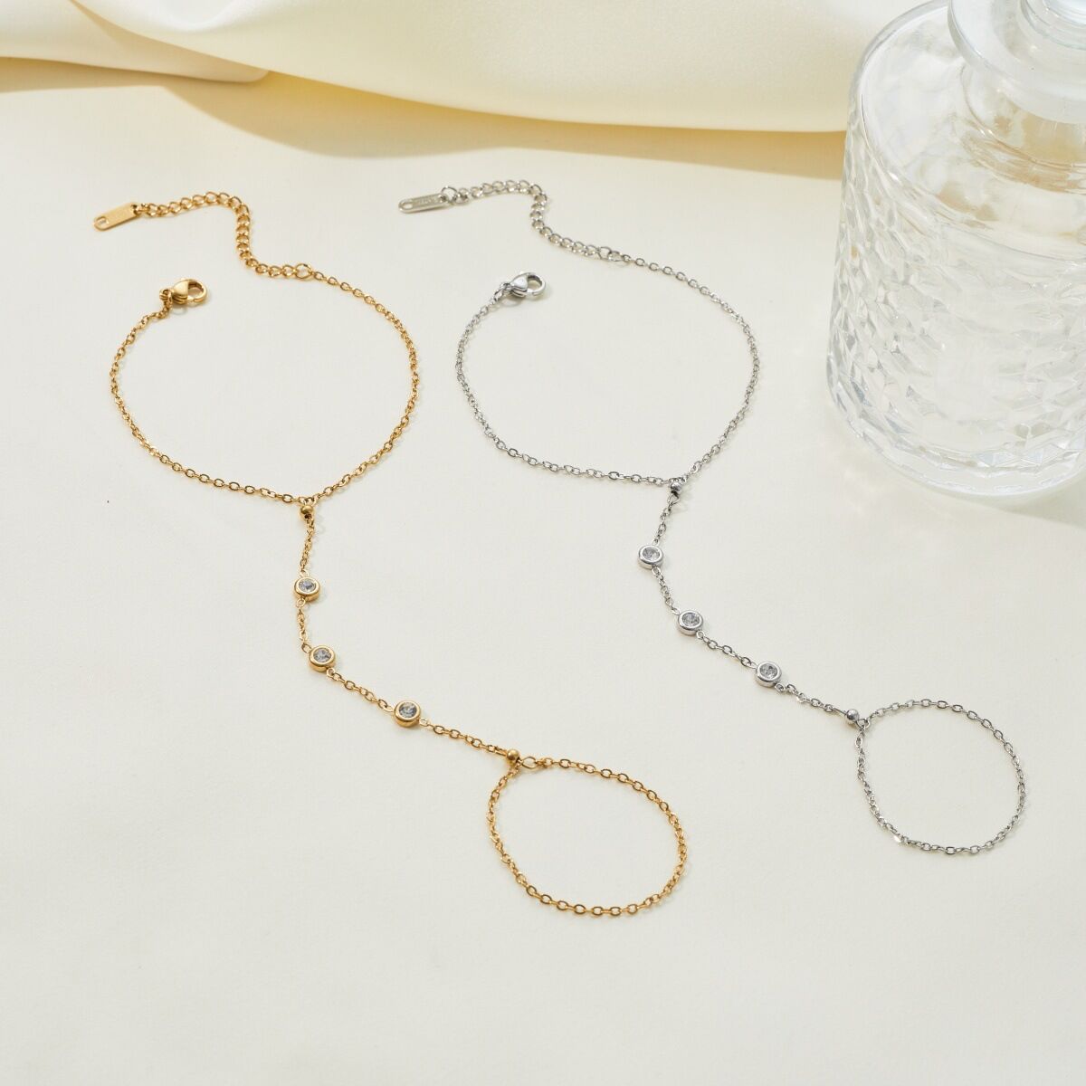Simple Series Daily Irregular Shape Chain Stainless Steel Waterproof   Gold Color  Women's Chain Bracelets 2