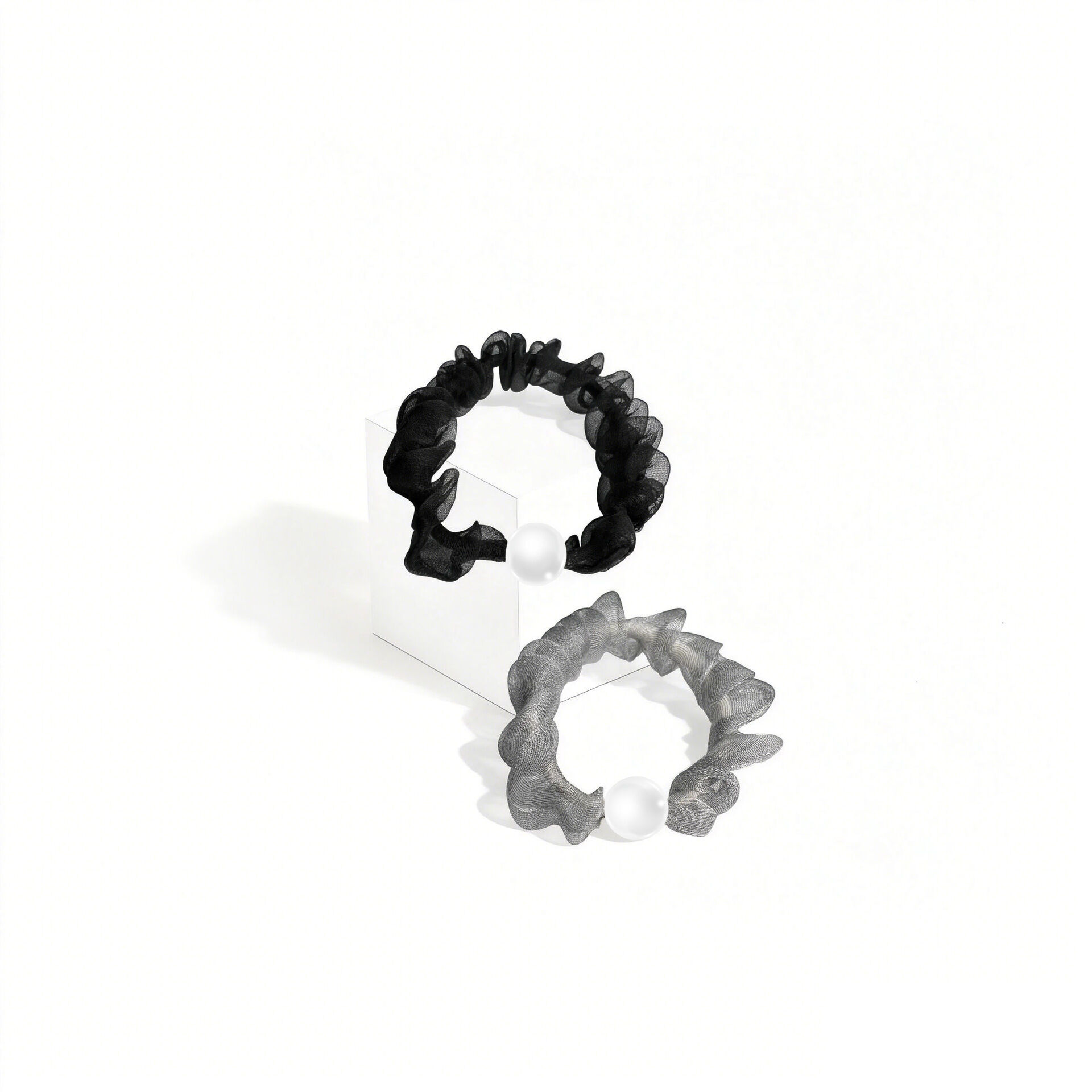 Romantic Series Sweet Solid Color High Elasticity  Women's Hair Ties 2