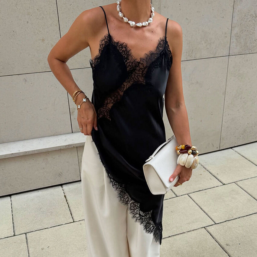 Stylish Lace Sleeveless Dress 