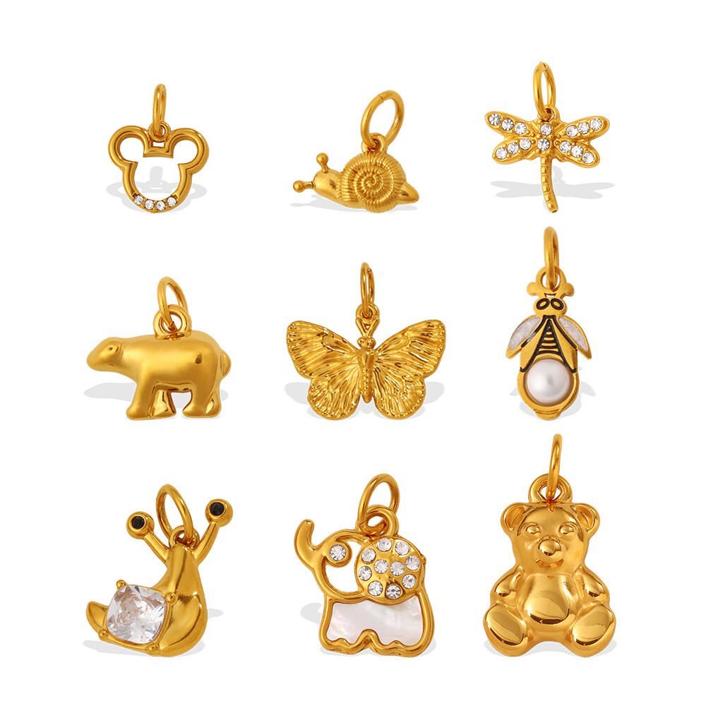 Animal Stainless Steel Waterproof Gold Color DIY Pendants Picture4