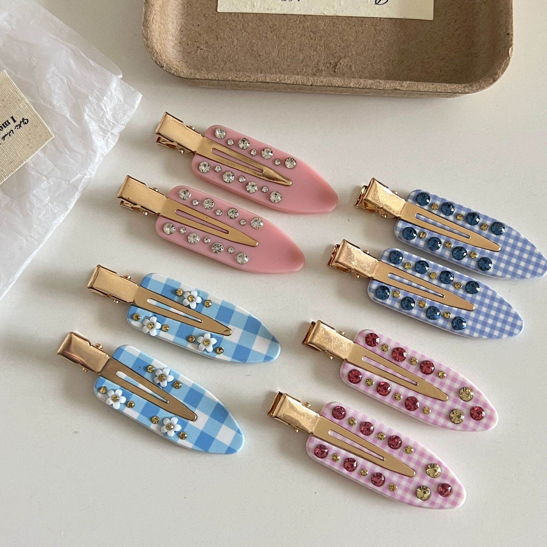 Simple Series Sweet Plaid Pvc Women's Hair Clips 2