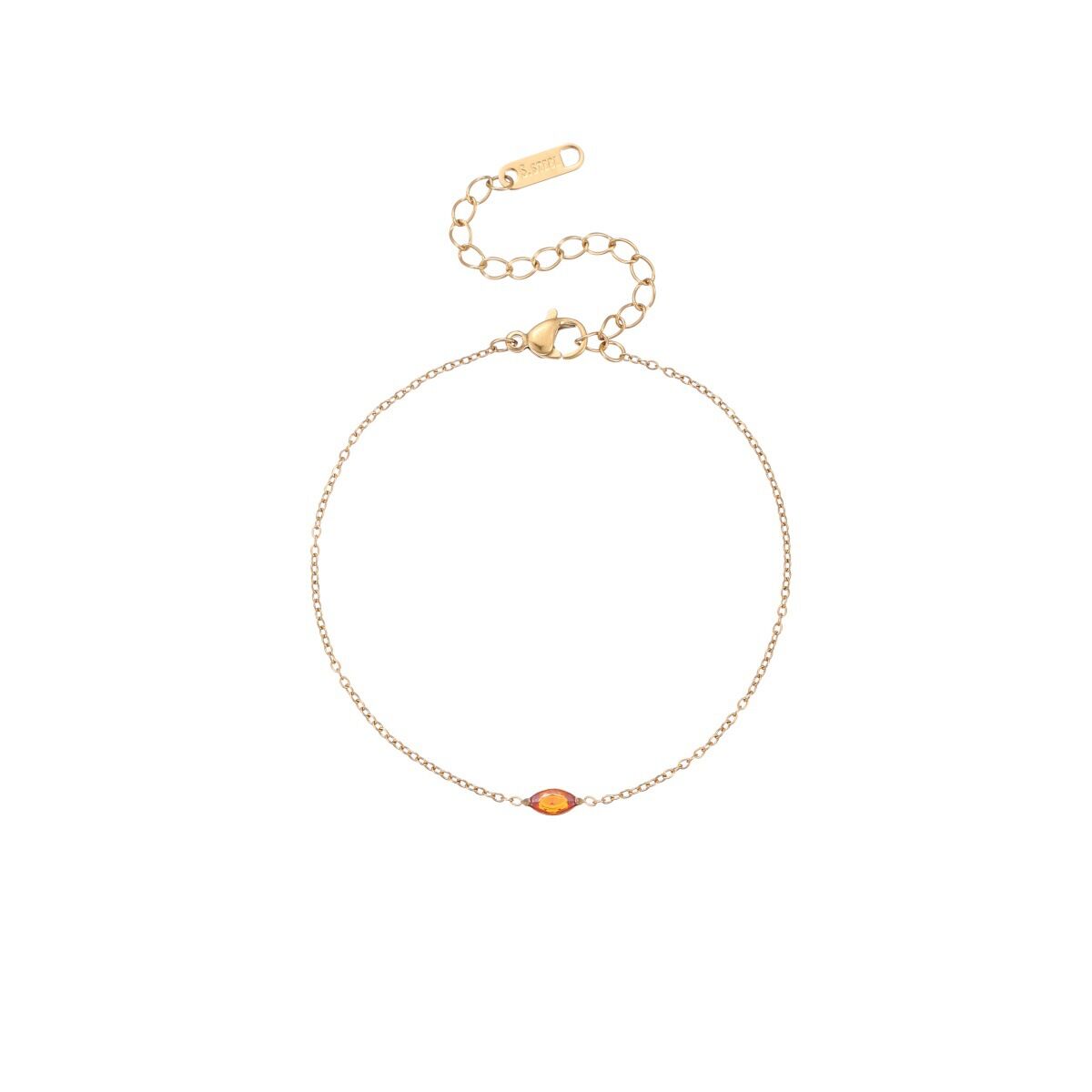 Simple  Daily Irregular Shape Circle Stainless Steel Waterproof   Gold Color  Women's Chain Bracelets h5 Picture5
