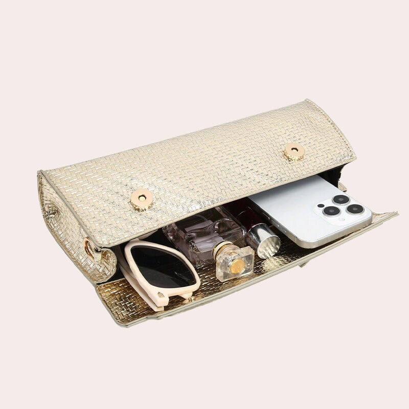East-west Bag Shape Evening Style Solid Color Pu Women's Clutches Picture4