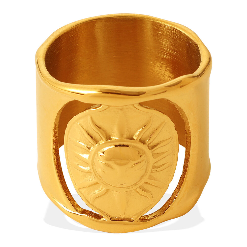 Simple Series Daily Sun Stainless Steel Waterproof Statement Rings Picture5