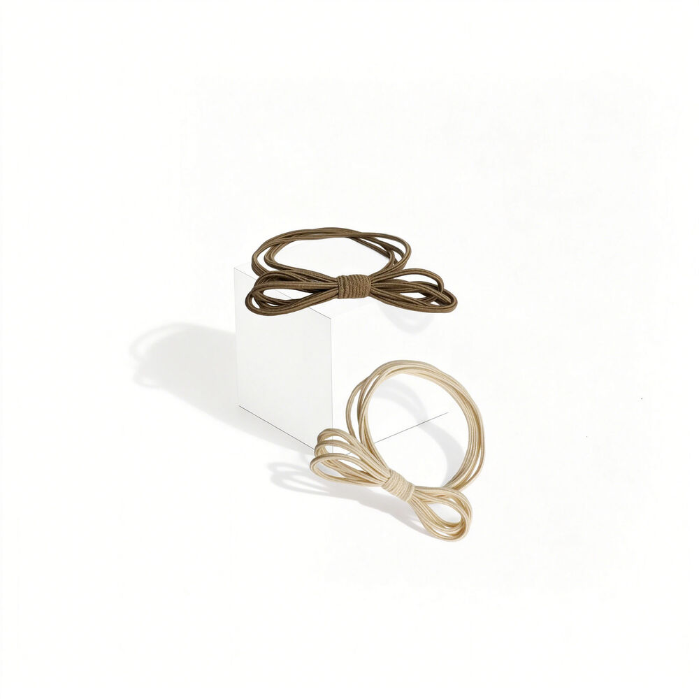 Simple Series Daily Bow Knot Solid Color High Elasticity Women's Hair Ties h5Picture2