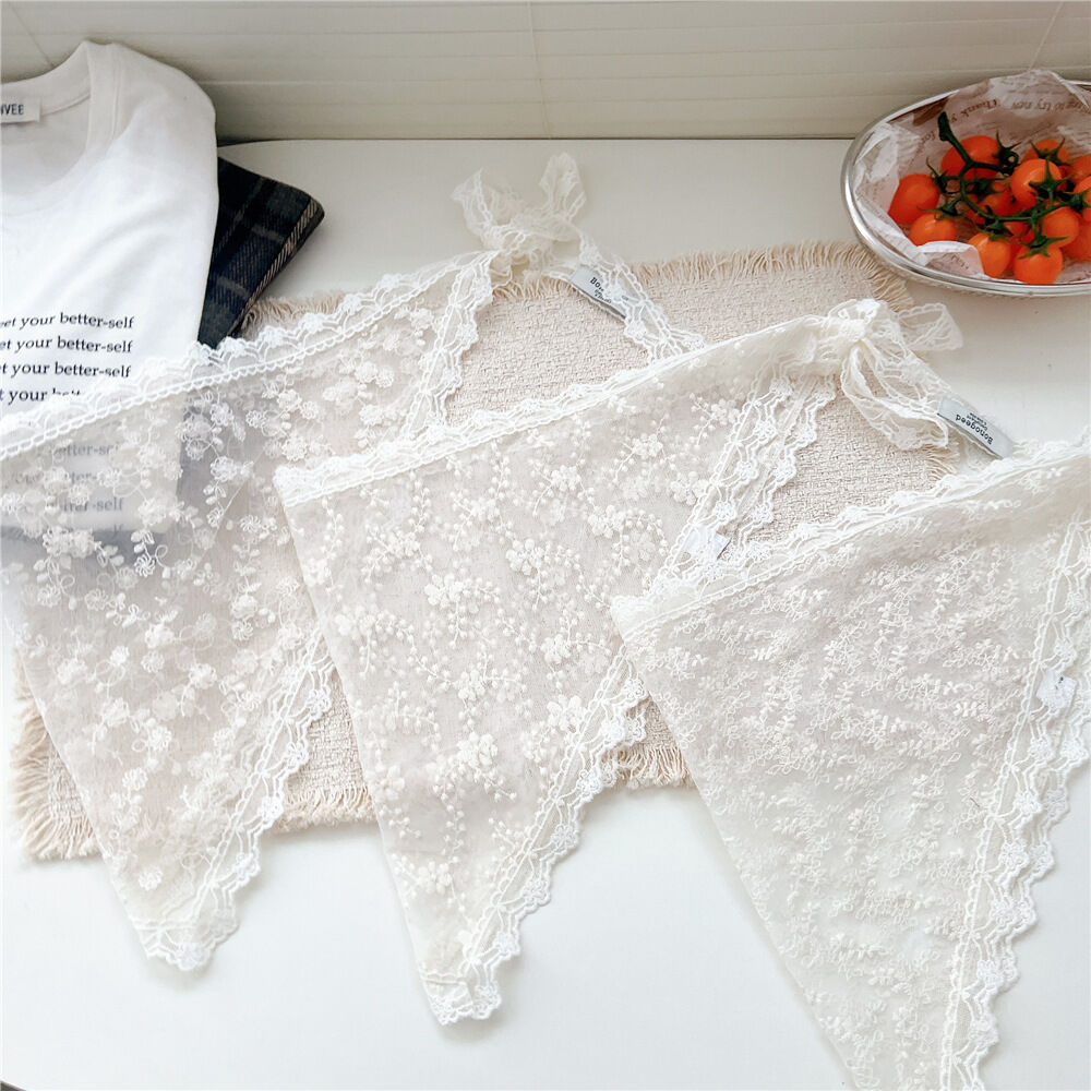 Wunderschöne Sommerschals für Damen mit Blumenmuster und Spitze h5 Bild2