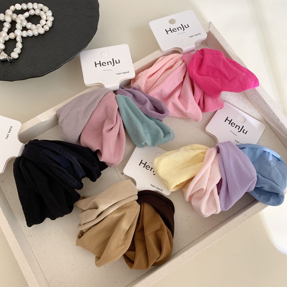 Daily Solid Color Cotton Women's Hair Ties Picture4