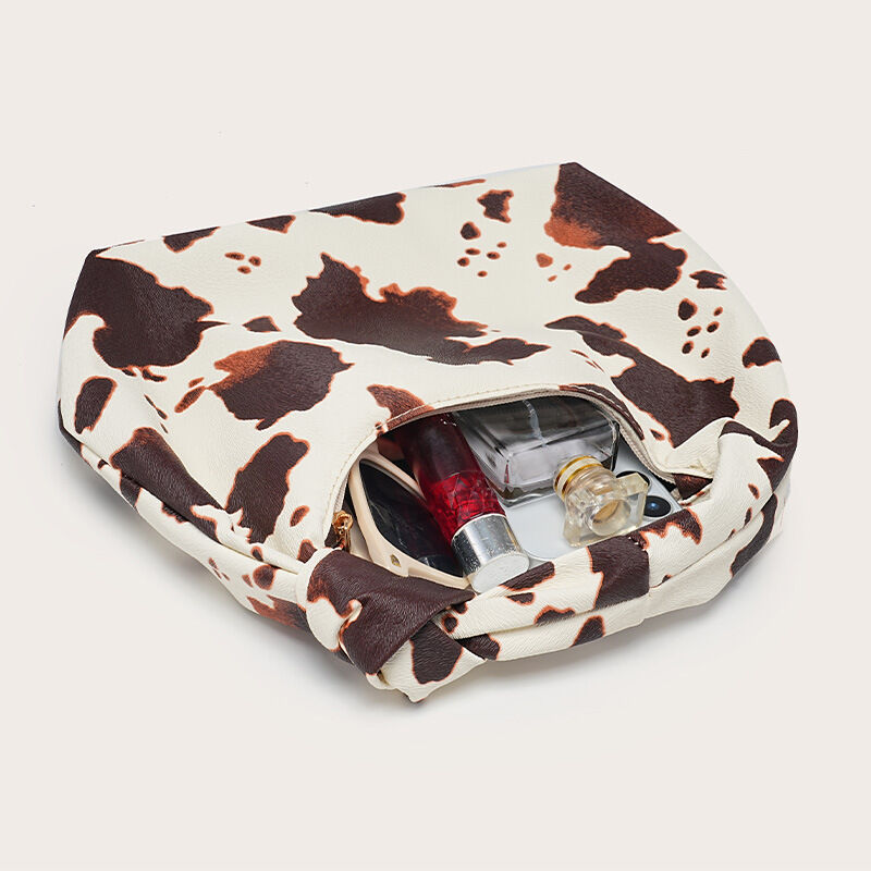Streetwear Style Cow Pattern Printed Pu Women's Underarm Bag h5Picture4