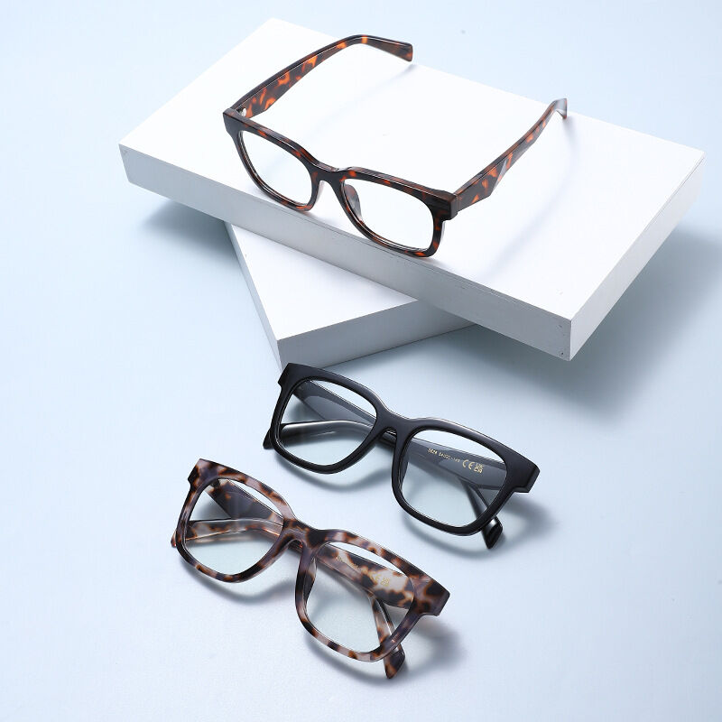 Simple Series Retro Leopard Print Women's Blue Light Blocking Glasses h5 Picture3