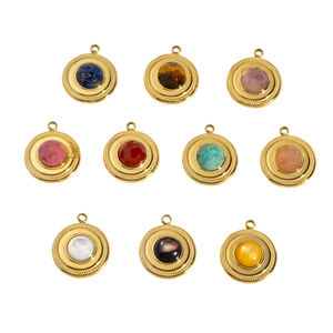 Simple Series Diy Circle Natural Stones Women's Pendants h5 Picture4