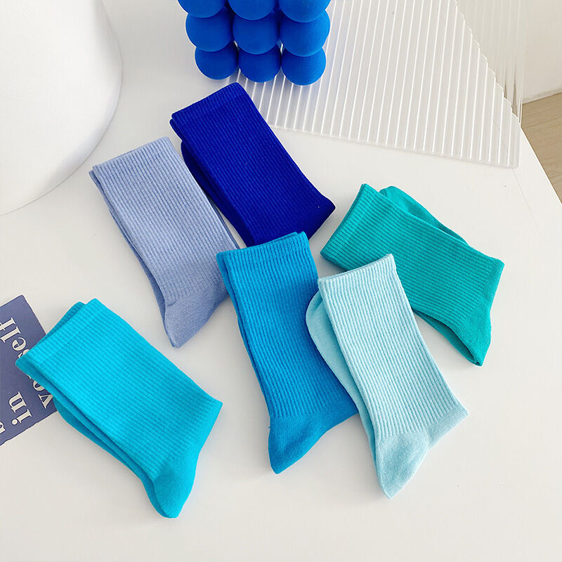 High Bounce Colorful Sports Cotton Mid-Calf Socks Picture3