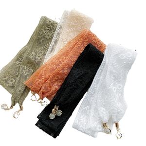 Elegantes Sommer-Bandana für Damen mit Blumenmuster und Spitze h5 Bild5