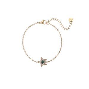Bracciale da donna semplice, retrò, con catena a stella in acciaio inossidabile, impermeabile, color oro. h5 Immagine5