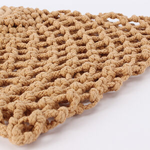 Vacation Style Woven Solid Color Hollowed-Out Braided Rope Women's Trapezoid Bag h5 Picture3