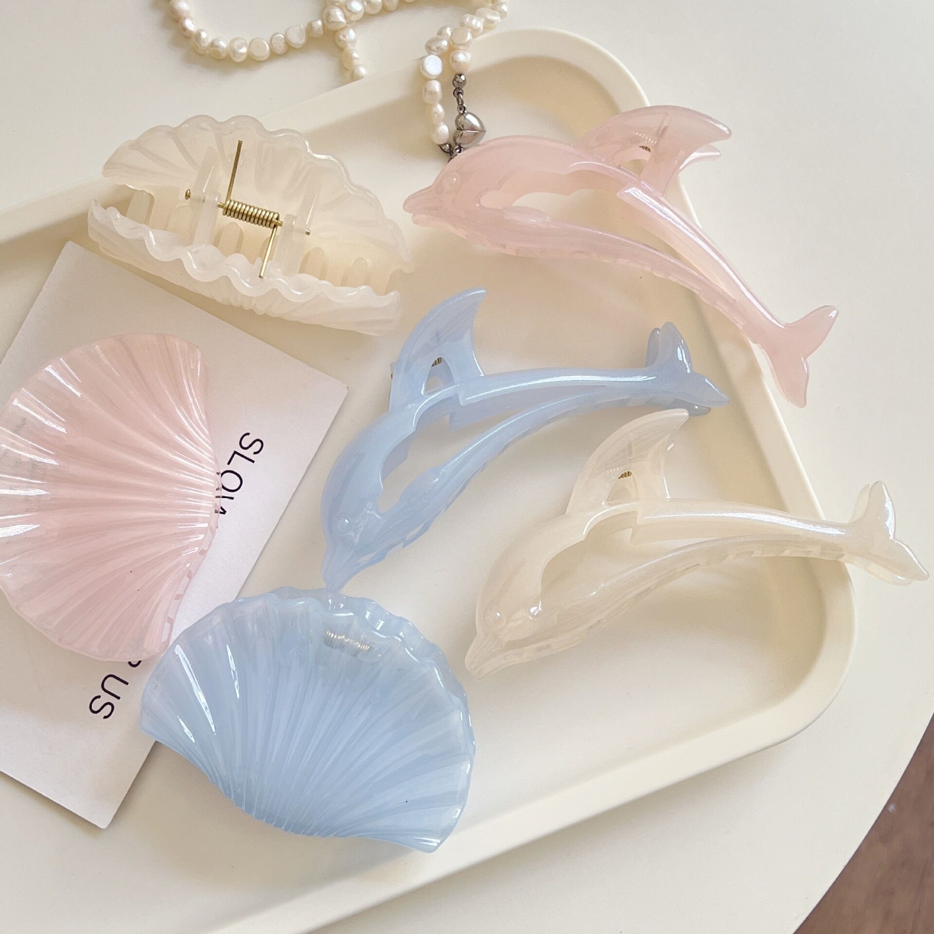 Serie romantica Vacanza Animale Plastica Artigli per Capelli da Donna