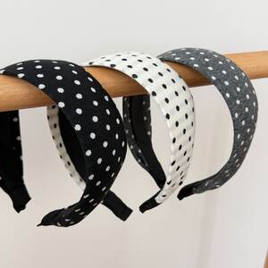 Simple Series Elegant Polka Dots Fabric Women's Hair Bands h5 Picture2