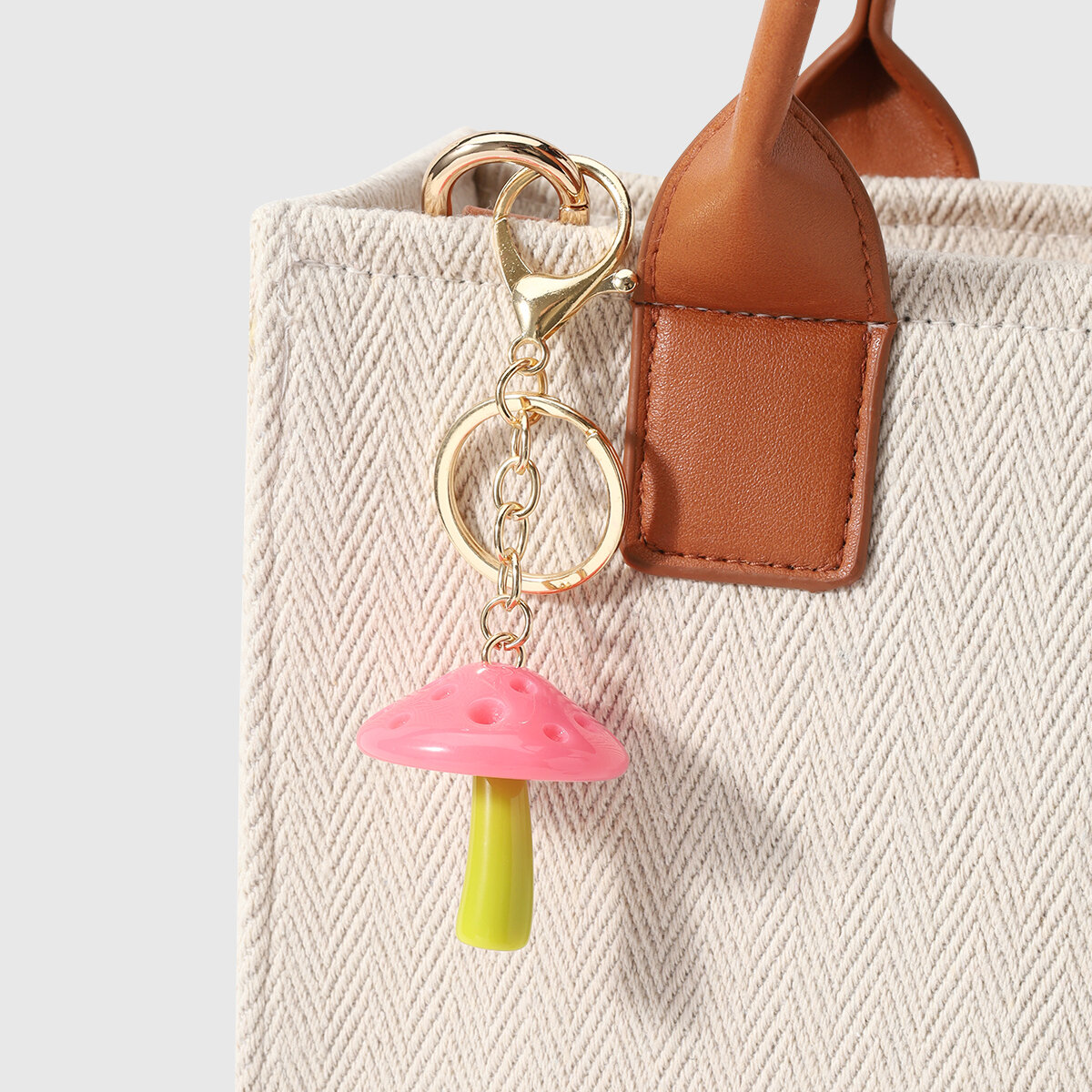 Cute Mushroom Leather Bag Charms Picture4