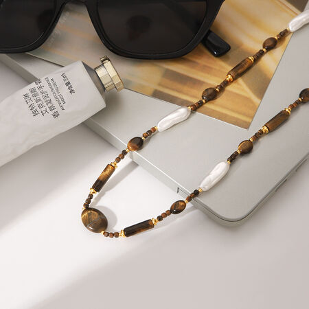 Simple Daily Chain Natural Stones Gold Color Natural Stone Women's Beaded Necklaces 2